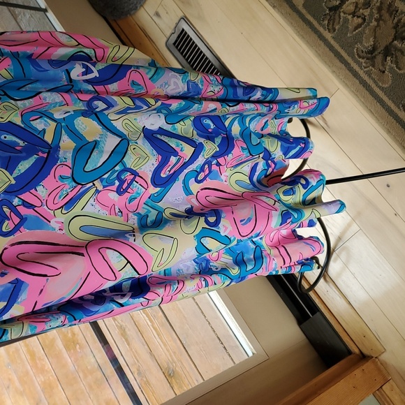 Lulu-B Colorful Heart Print Sleeveless Sz. L Dress - Picture 9 of 10